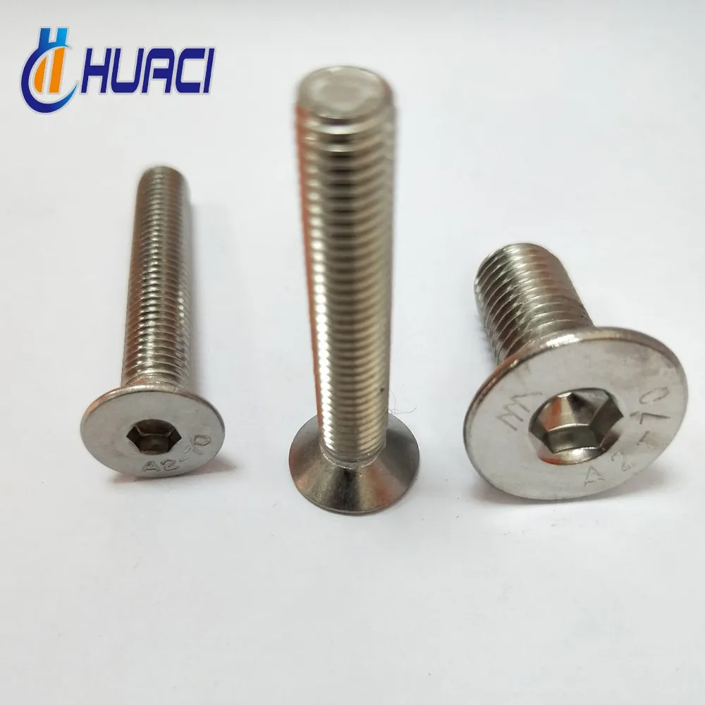 304 Stainless Steel Hexagonal Allen Key Recessed Countersunk Flat Head