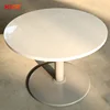 pure white cafeteria table sets , restaurant tables round