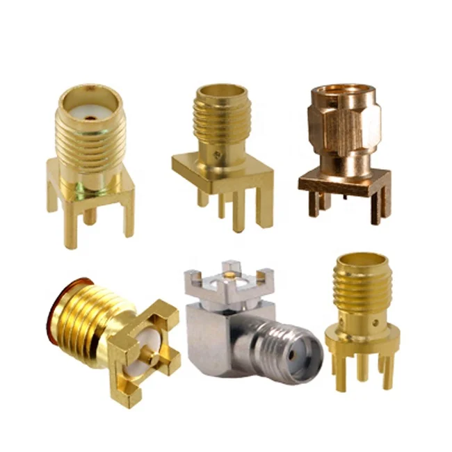 Kls Pcb Mount Male Female 50ohm Sma Cable Connector Rf Sma Connector