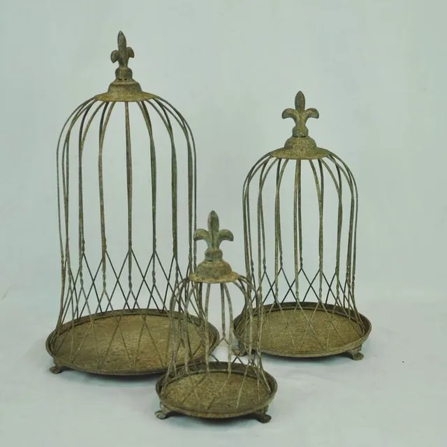 french metal decorative garden birdcage planter