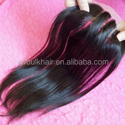 

YL KBL Body Wave three ways Lace Closure Natural Color 1b 4*4 Bleached Knots lack closure