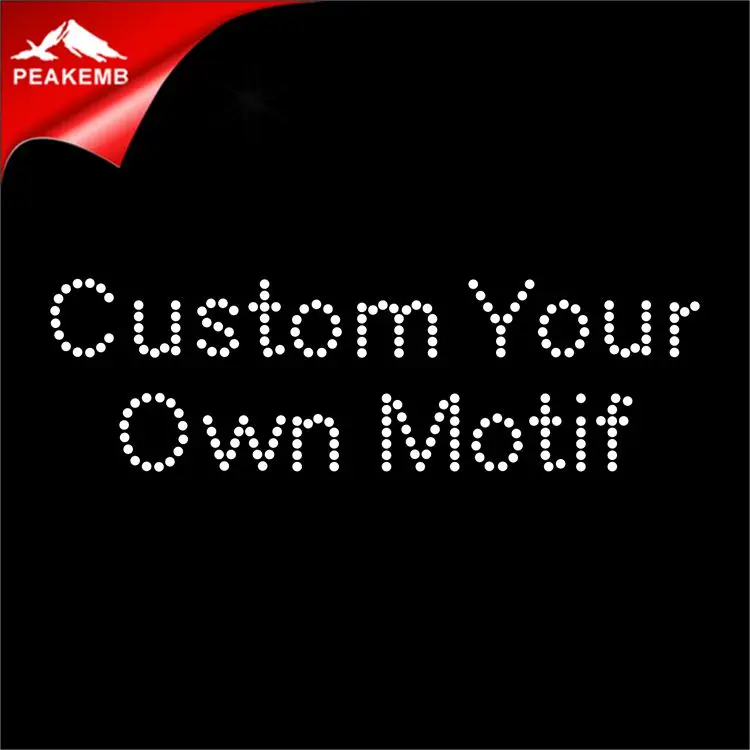 

Custom rhinestone iron on motif for shirts
