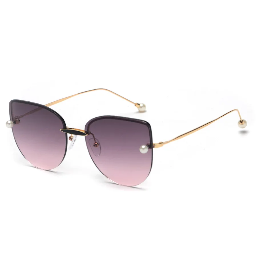 

2019 Elegant Fashion Frameless Pearl Women Sunglasses With Pearls
