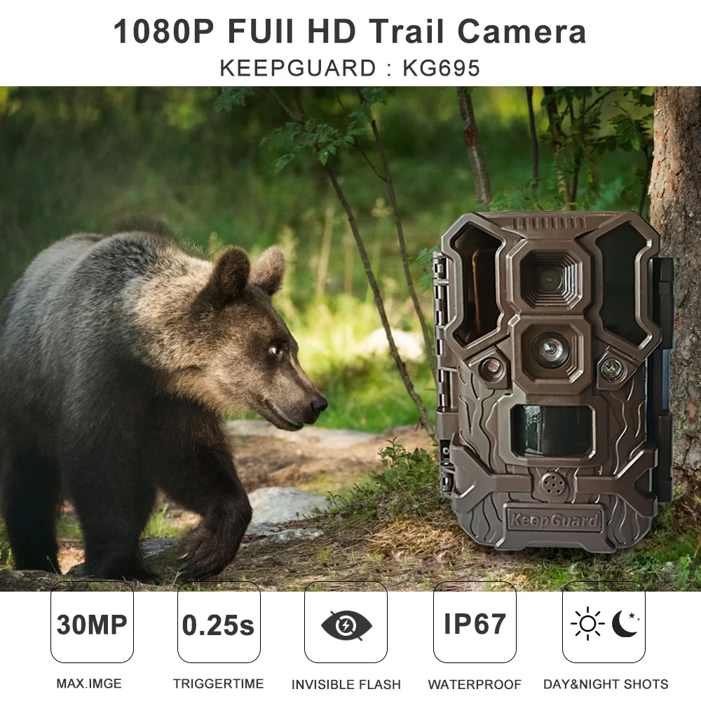 double caméra de chasse de faune de capteur de la lentille 14MP CMOS jour et nuit
