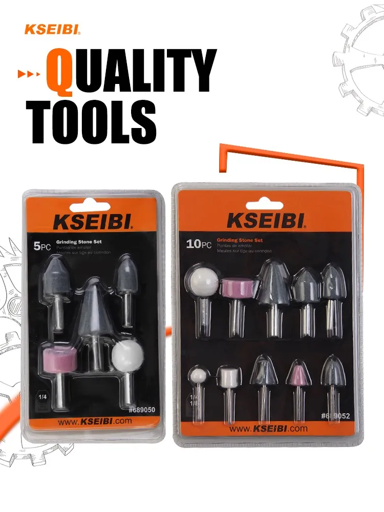 Professional 5pcs Abrasive Mounted Points Grinding Stone Bit Set For