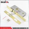 Gold colour high quality mortise door lock strike plate mortise lockset double door mortise lock