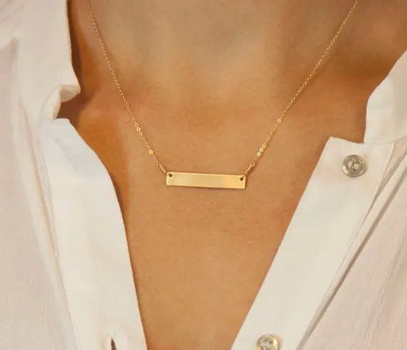 

Hot selling 2021 European Style OEM Brand Bar Pendant Necklace For Sister Girls mom, Picture