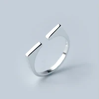 

Factory Price 100% 925 Sterling Silver Fashion Minimalism Geometric Open Ring Fine Jewelry for Female