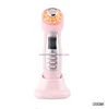 3 Lights LED Photon Skin Facial Micro current Lift Spa Ultrasonic Massager 3MHZ