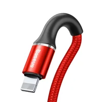 

Baseus Halo Data Cable Fast Charging USB Cable Type-C For iphone 2.4A 2m Cable Ties Red