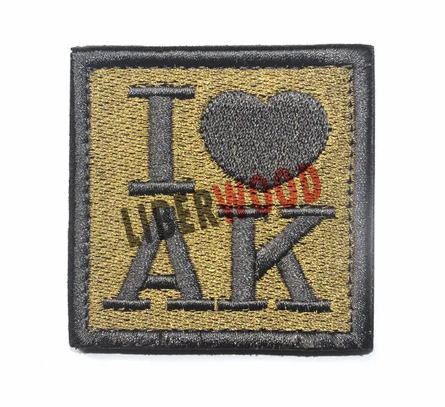 

I LOVE AK AIRSOFT TACTICAL SPEC MORALE EMBROIDERED HOOK &LOOP Tactical Military Morale BADGE Patch For Backpack jacket STOCK
