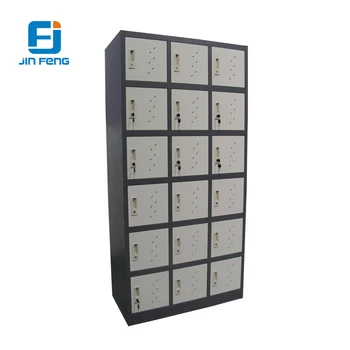 Security Metal Locker Style Storage Cabinets For Employee Room