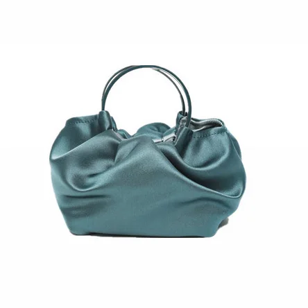 

Irregular Soft Women Bags Metal Ring Mini Handbag and Purse Velour Shoulder Bag