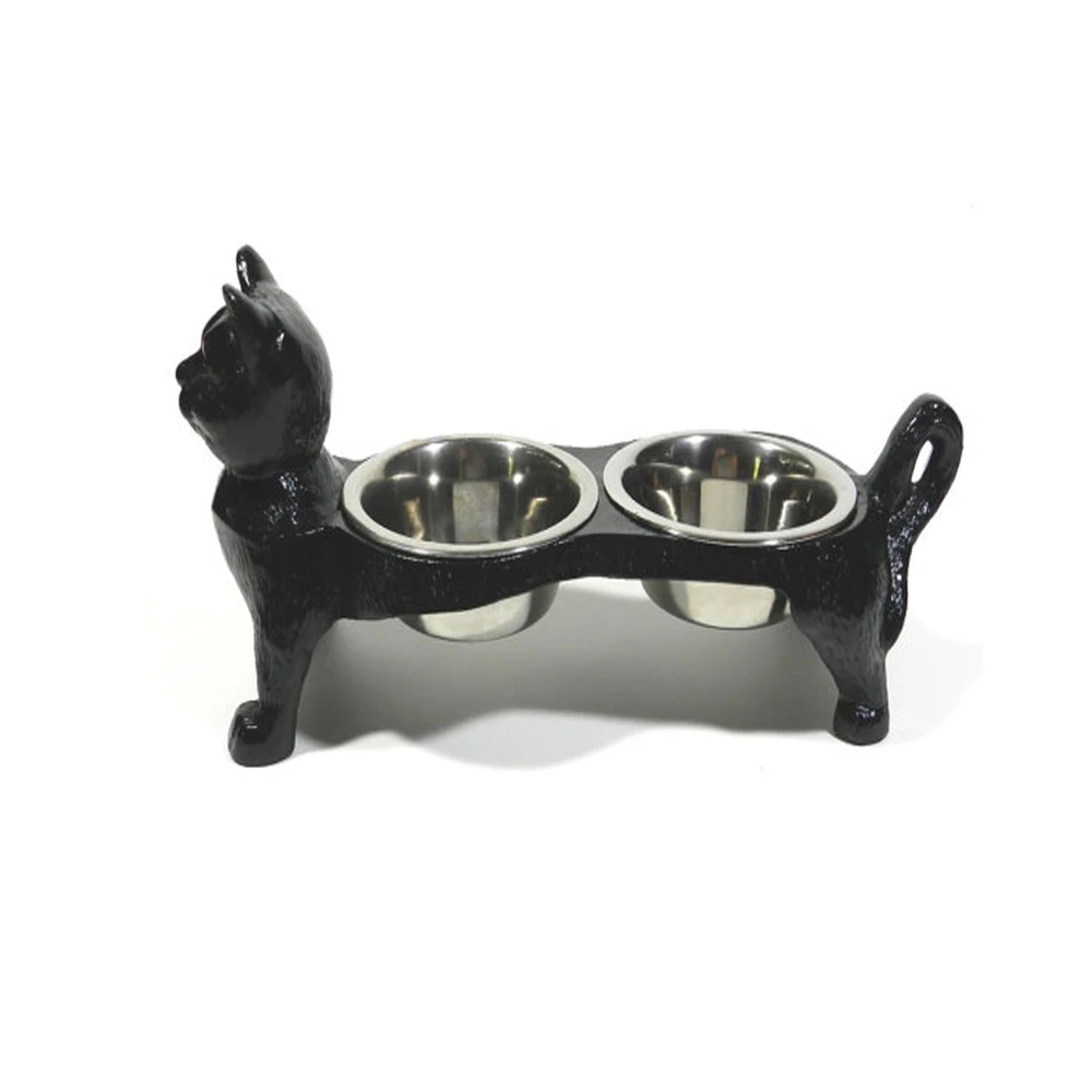 three bowl raised dog feeder