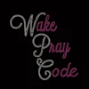 Hotfix Wake Pray Code Heat Press Rhinestone Transfer