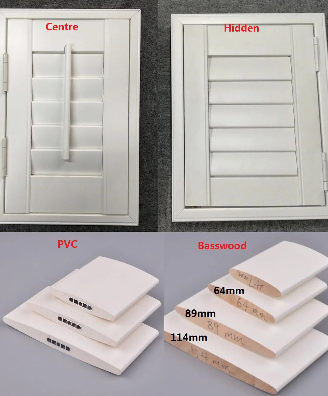 Hot Sale Prue white color interior solid wood window shutter