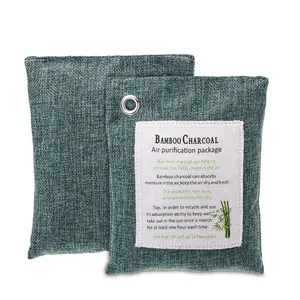 Air Purifying Bamboo Activated Charcoal Air Fresheners Deodorizer Odor Neutralizer Bags for Fridge Cars Kitchen Bathroom Closets