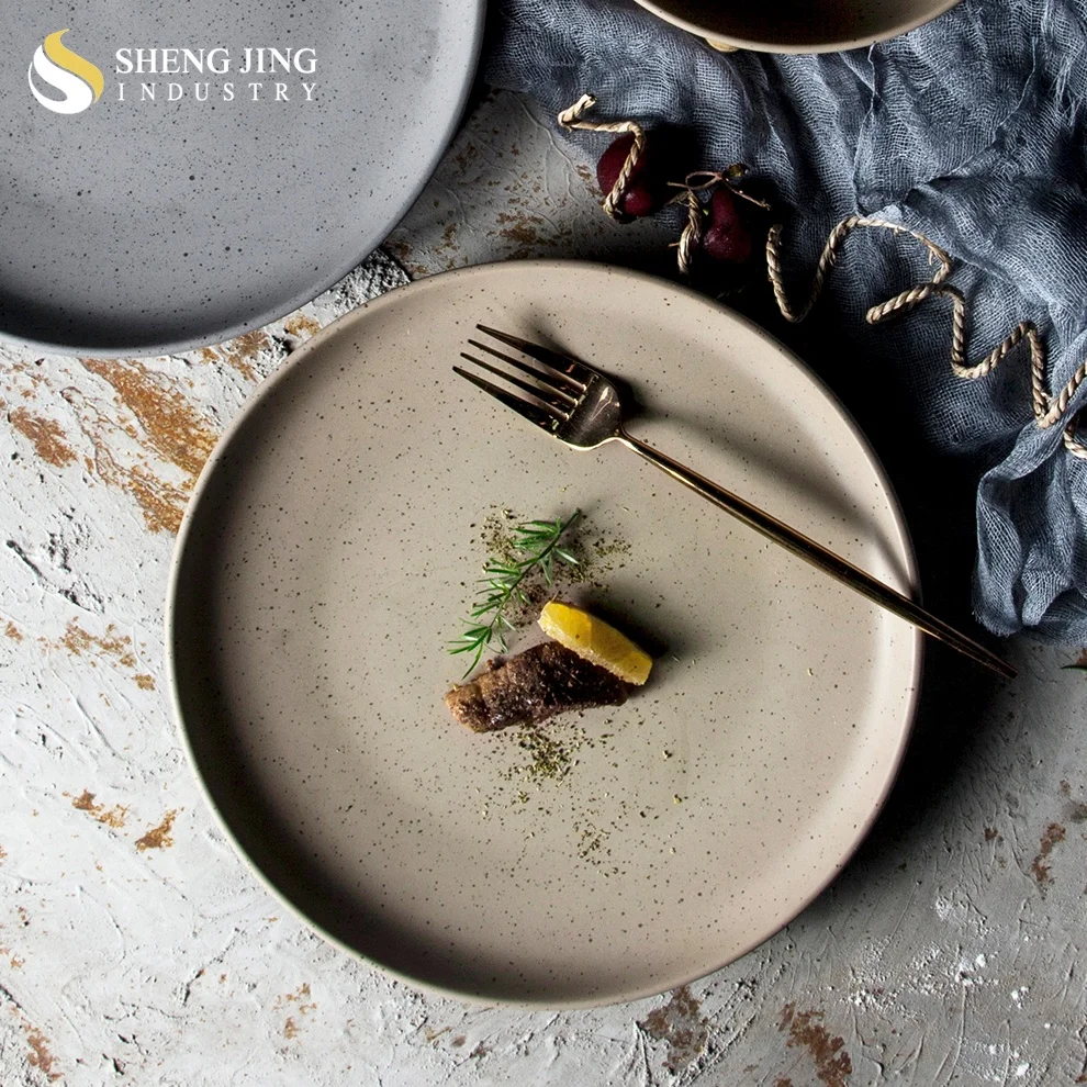 

7.5'' 8.5'' 10'' 11'' 12'' Wholesale Ceramic Platter Plate, Brown