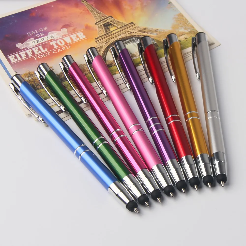 Promotion Soft Rubber Coated Ball Pen Aluminum Stylus Pen Touch Pen