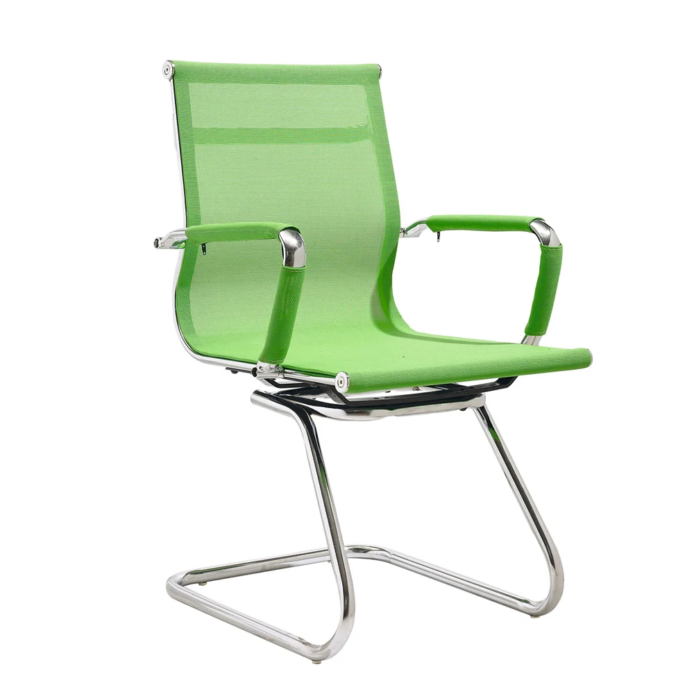 Green Mesh Office Chair With Armrest Office Visit Lounge Chairs Office