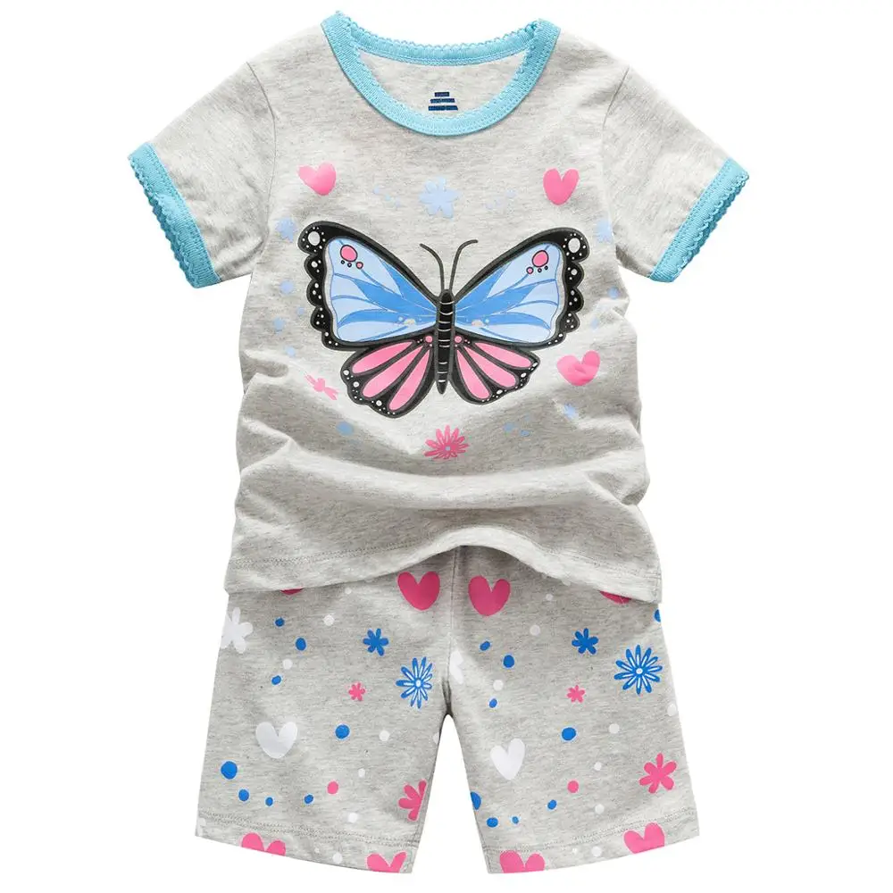 

Wholesale Girls' Clothing Sets Unicorn Kids Pajamas Toddler Summer Cotton Children's Clothes, Picture