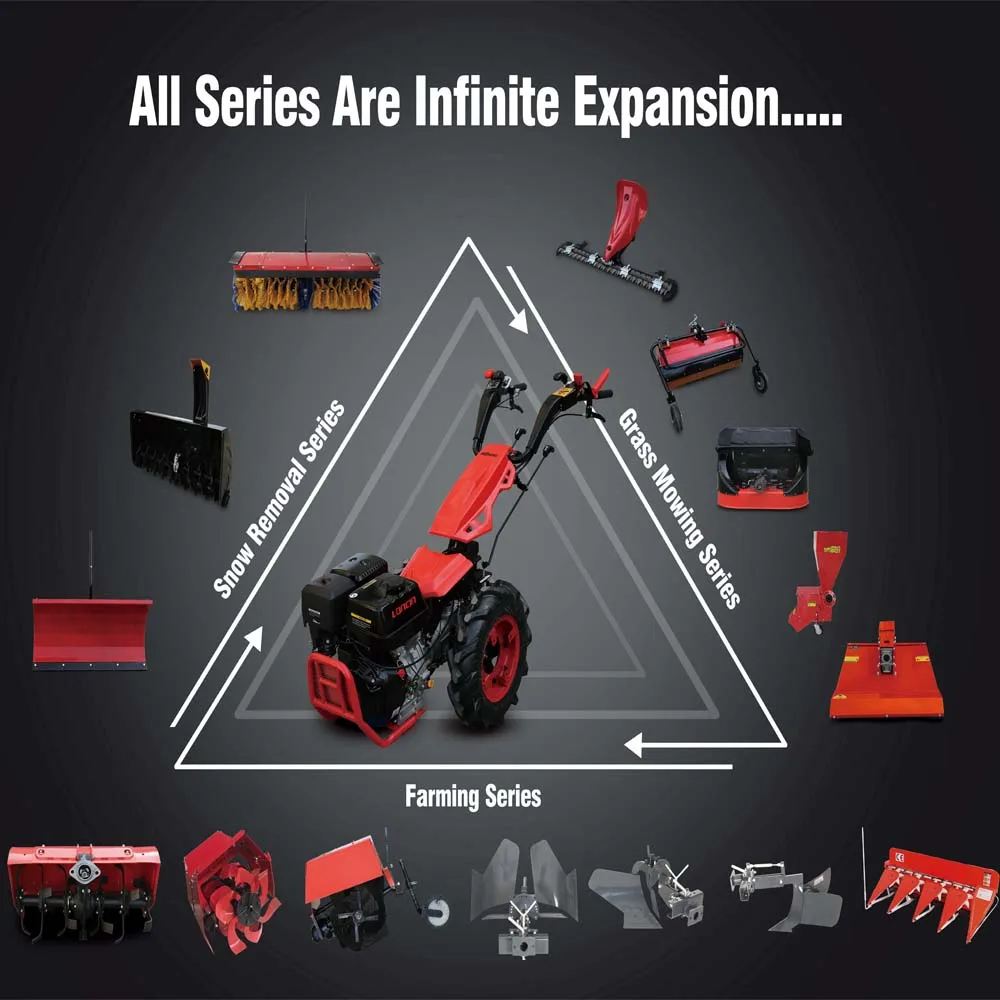 
Italy chinese two wheel agricultural farm tractor with Ditching machine 