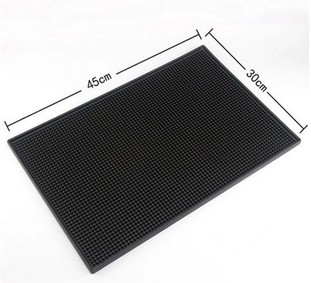

Black Silicone Rubber Bar Service Mat, Silicone Dish Drying Mat, Pantone color