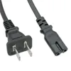 GB1002 standard China 2 pin plug to IEC C7 with H03VVH2-F 0.75mm wire black power cord 6 feet long with China CCC approval Plug