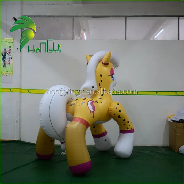 Cute Yellow Inflatable Sex Horse Toy Pvc Cartoon Ch