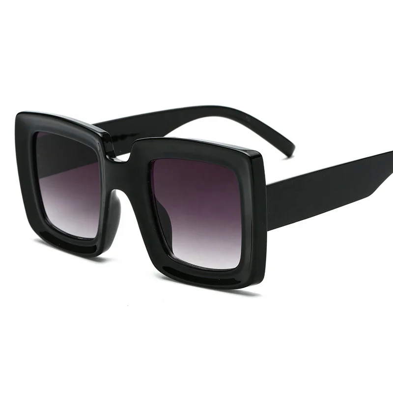 Wholesale Private Label Cat 3 UV400 Protection 2019 Trendy Oversize Women Square Sunglasses Fashion