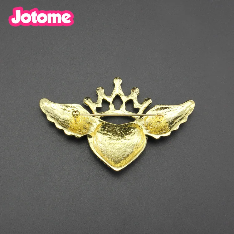 Jotome Valentine's Day Ab Rhinestone Crown Angel Wings Red Heart