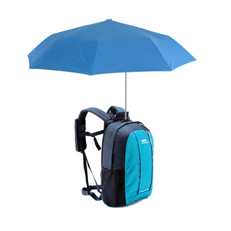 

mini outdoor ladi baby umbrella bag hands free umbrella holder umbrella with backpack bag, Blue