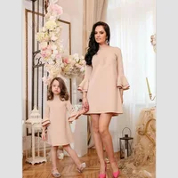 

2019 New Summer flare sleeve Mom Girl mother daughter matching dress (this link for girls,1-9years)