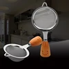 Stainless steel Strainer Mesh Sieve Spoon With Wooden Handle