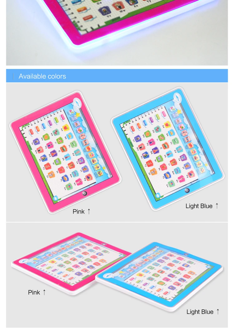 English electric kids laptop preschool educational toys with cards
