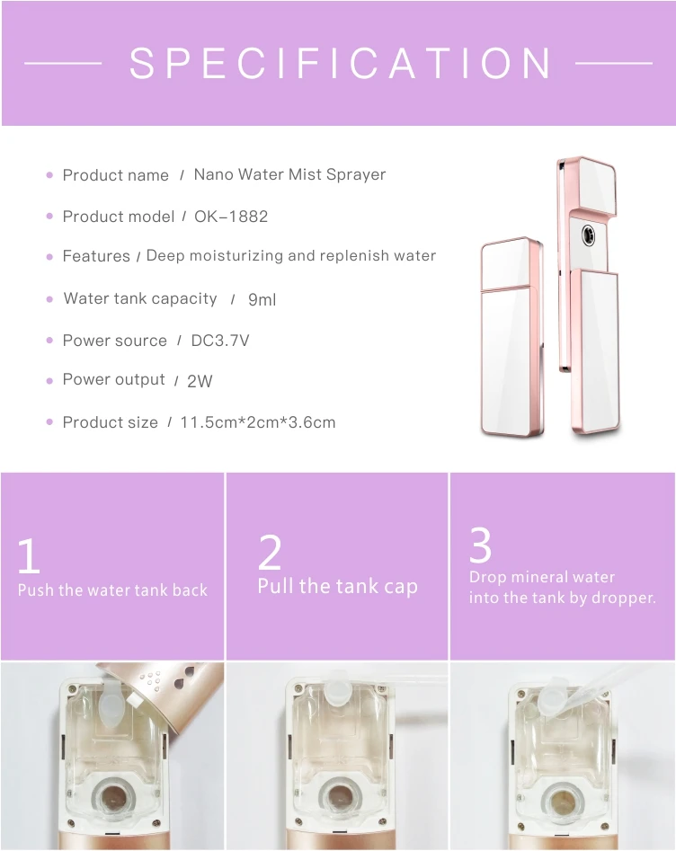 Amazon hot sale multiple applications daily skin care device beauty face spray instrument