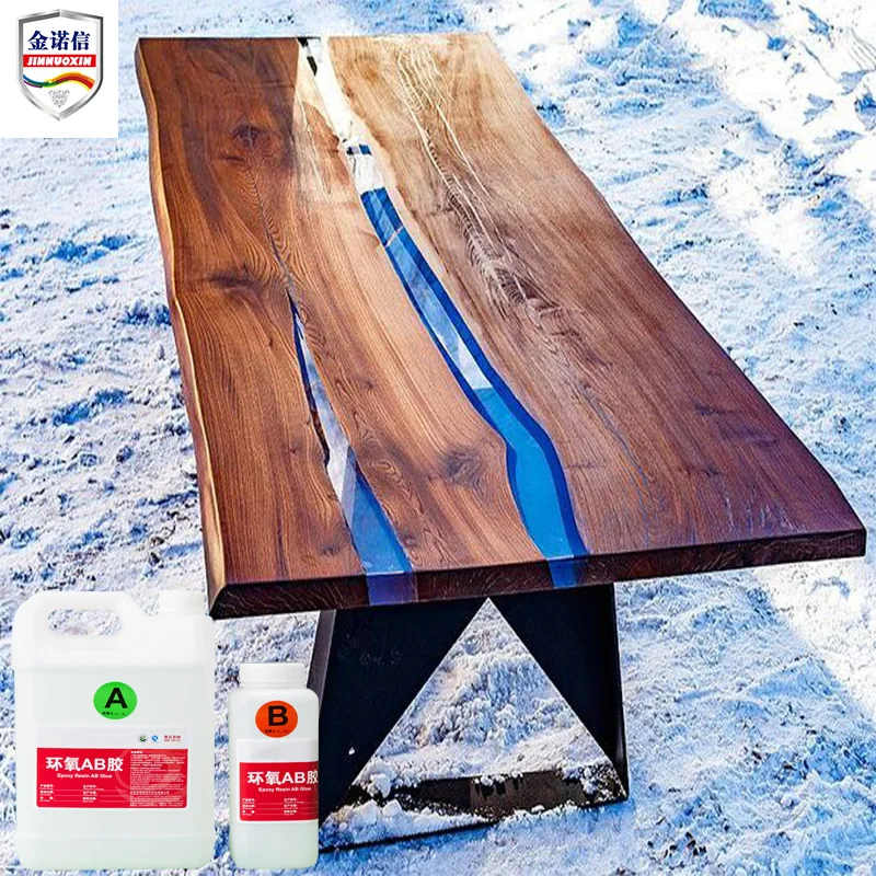
Wood Resin Table Crystal Clear Bar Table Top Epoxy Resin and AB Glue 