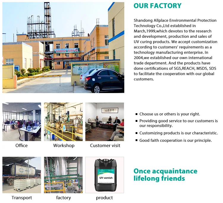 Promotion Roller Coating UV Lacquer for Ceramic Tiles