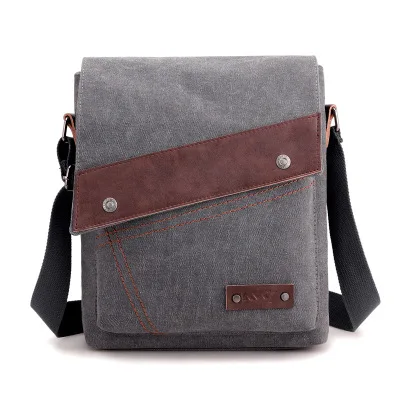 

Vintage Small Canvas Shoulder Crossbody Messenger Bag,, Gray