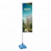 factory price outdoor advertising display exhibit banner stand windprove telescopic 3 m beach flag water base flagpole flag