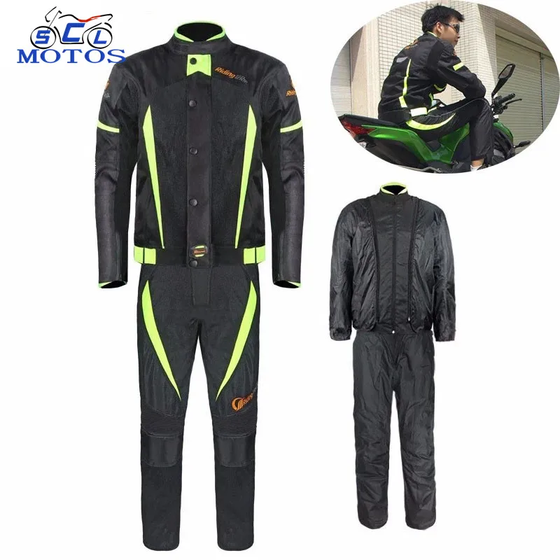 

Waterproof Protective Customize Motogp Racing Suit Leather Motorbike Racing Jacket Motorcycle Suit Leather Racing Pant, Black&neon green