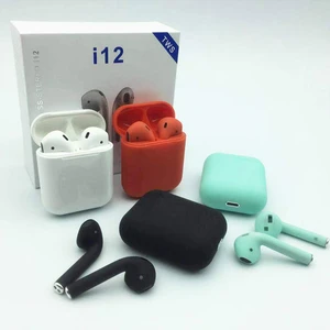 2019 high quality i12 TWS earbuds Wireless 5.0 super bass earphones  for iPhone xr 8 7 for xiaomi 9 8