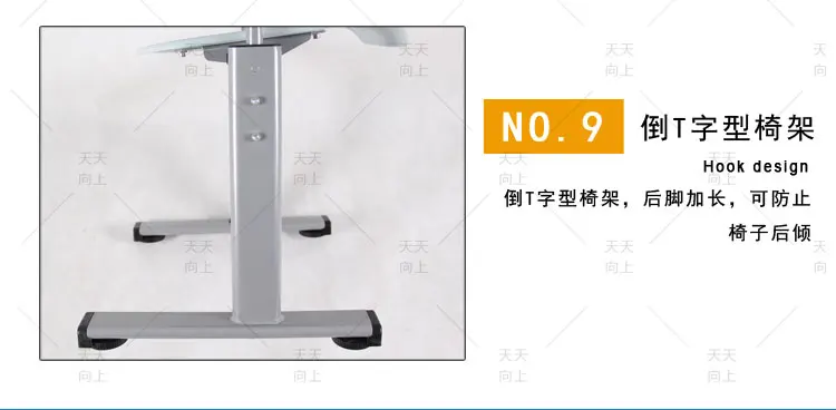 PE/PP Classroom Desk and Chair Fixed Student School Chair and Desk Set Classroom Furniture