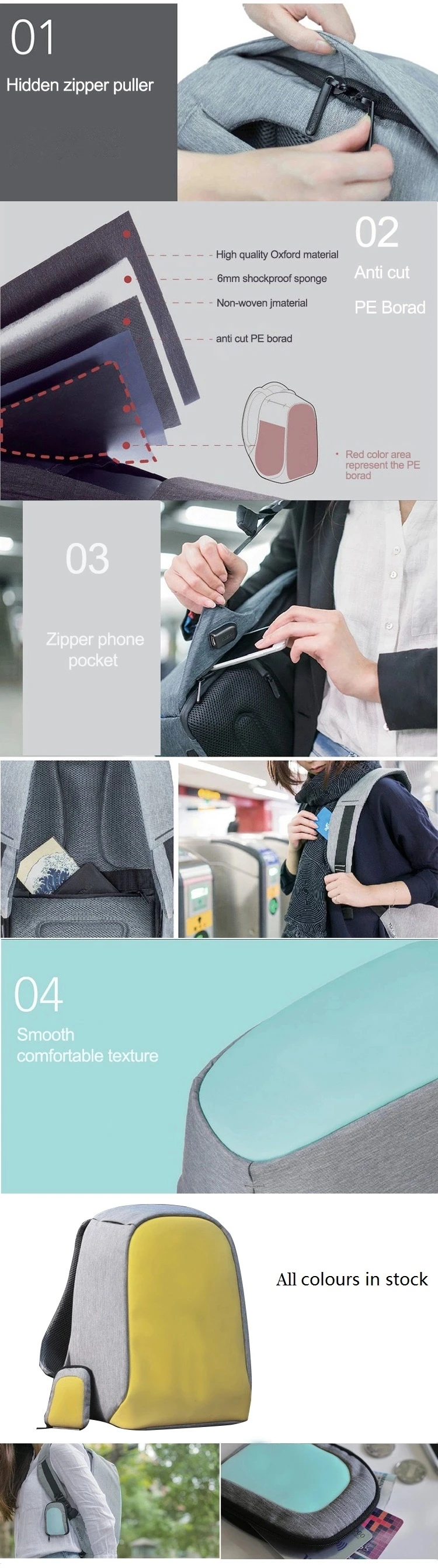 2018 Brand USB charging port smart waterproof anti theft thief anti-theft laptop rucksack bagpack daypack back pack backpack bag