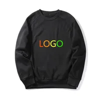 

2019 Wholesale Custom Logo XXXXL Street Style Plain Black Fashion Hoodies Crewneck Sweatshirt Men