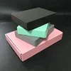 Custom corrugated cardboard packaging black matt lamination shipping box with printed logo