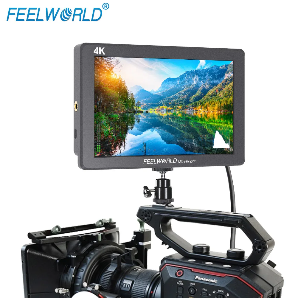 

FEELWORLD P7 7 Inch 2200nit Daylight Viewable Rugged Aluminum Design 4K HDMI Input Output Field Monitor for Camera