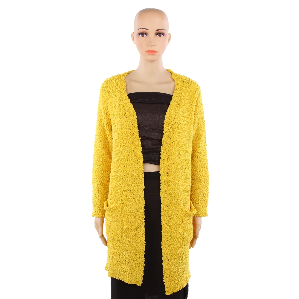 

Wholesale Ladies Loose Monogram Popcorn Sherpa Cardigan, As picture shows