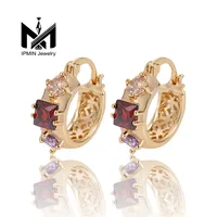 

Wholesale Zircon Earrings Laminated Gold Jewelry 18K Women's Earrings