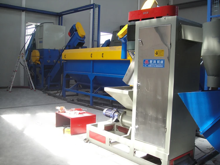 Plastic crushing washing drying production line full auto plastic film recycling machine